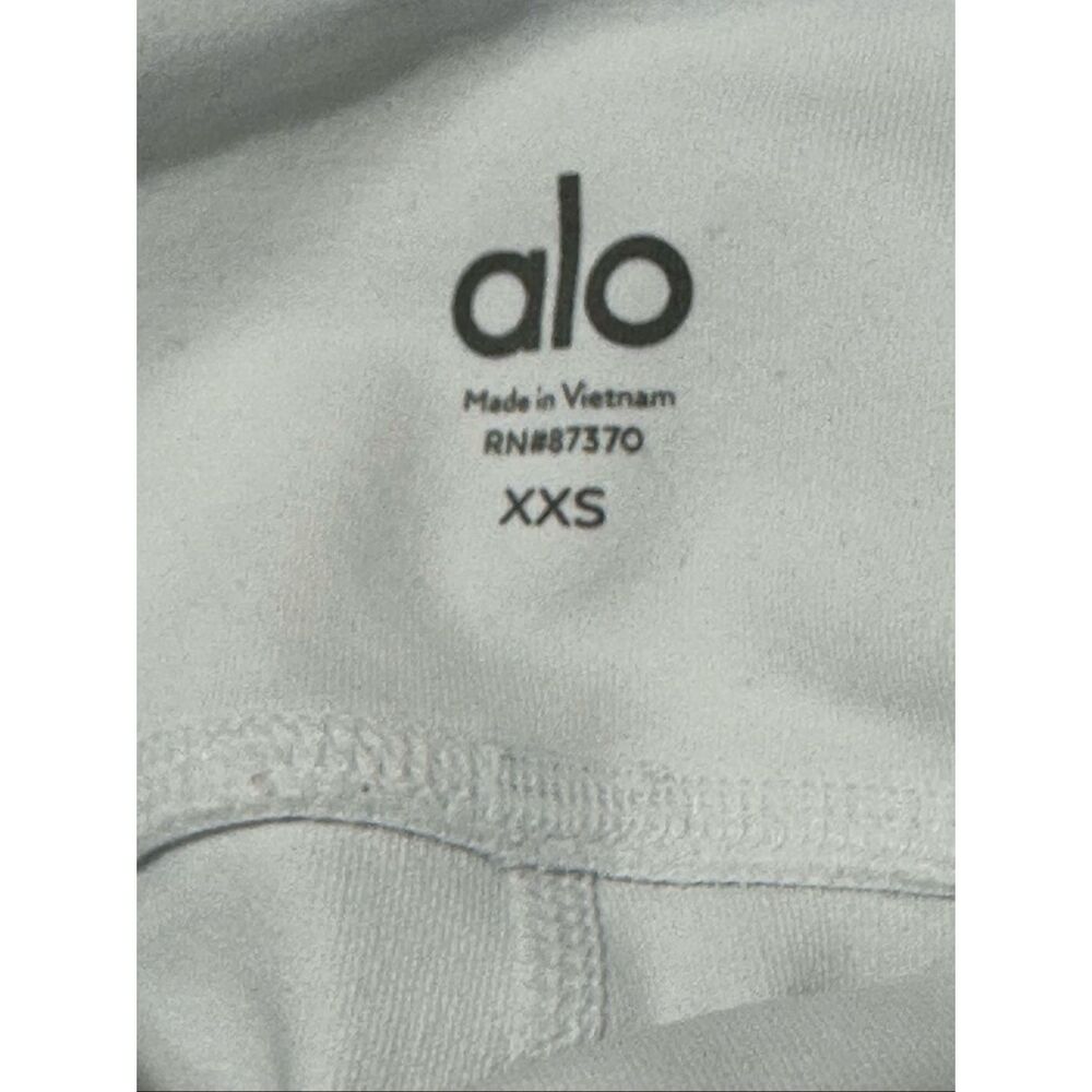 ALO YOGA Women's Sz xxS White Moto Panel Stretch Full Length Leggings. A825 - Picture 5 of 7